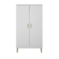 SCHRANK 2 Türen Kubi Weiß - Weiß, Holzwerkstoff (184/55/100cm) - Petits-meubles
