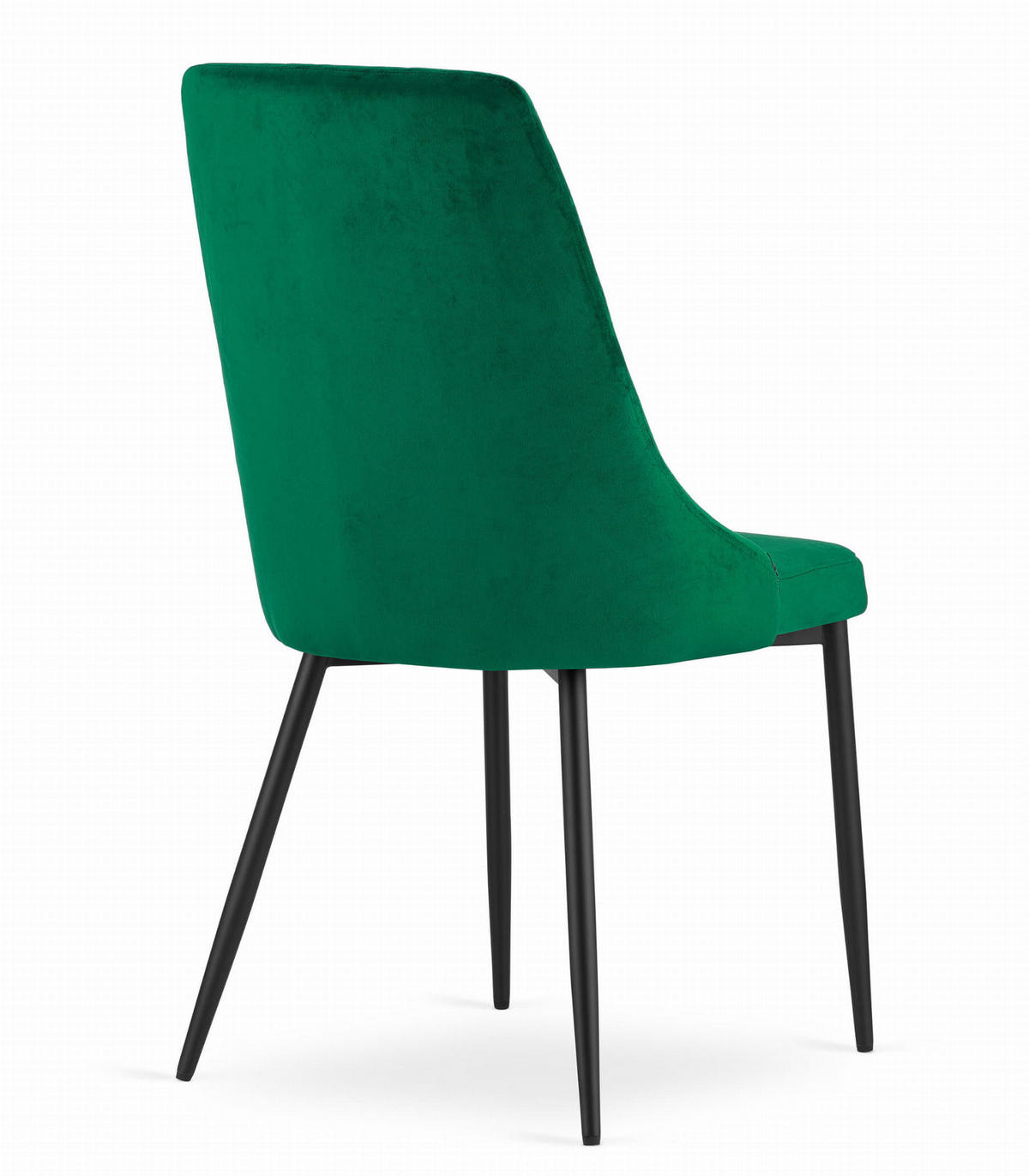 STUHL BRISIGHELLA 4-er Set, Grün, mit Samtstoff gepolstert - Grün, Textil/Metall (49/94/61cm) - Komodee