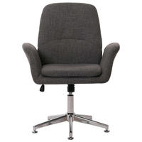 BESUCHERSTUHL HxBxT 97x75x75cm Sitzhöhe 48cm Dunkelgrau mit Armlehne höhenverstellbar Stoff/Textil - Dunkelgrau, Textil (75/97/75cm) - PROREGAL