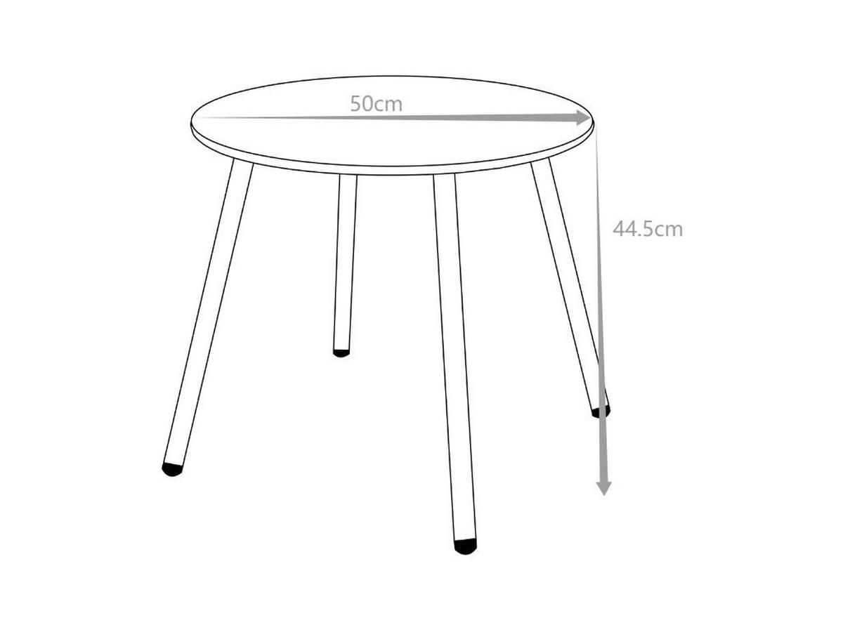 GARTEN-BEISTELLTISCH - Metall - Senfgelb - MIRMANDE von MYLIA - Gelb, Metall (50/50/44.5cm) - Vente-Unique