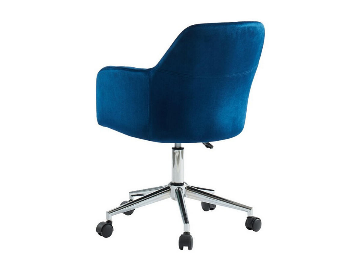 BÜROSTUHL ohne Armlehnen - 59 cm x 61.5 cm - Samt, Stoff - Königsblau - ELEANA - Blau, Textil (59/89/61.5cm) - Vente-Unique