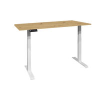 SCHREIBTISCH höhenverstellbar elektrisch Edithe 140x70 weiß/asteiche - Eiche Artisan, Holz (140/70/73cm) - 58aufmkessel