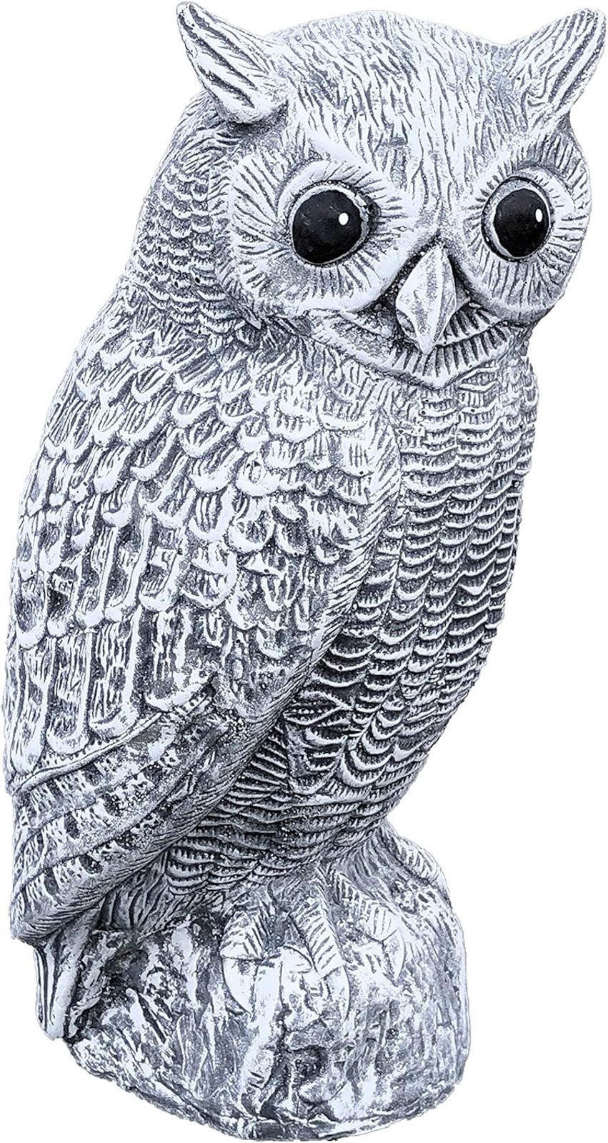 STEINFIGUR große Eule Uhu frostfest massiver Steinguss - Grau, Stein (24/44/22cm) - stoneandstyle