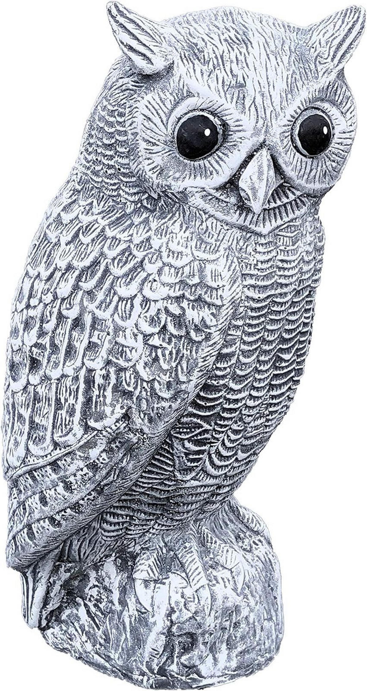 STEINFIGUR große Eule Uhu frostfest massiver Steinguss - Grau, Stein (24/44/22cm) - stoneandstyle