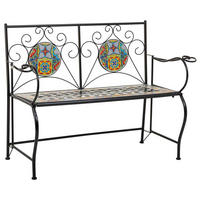 BANK, schwarz, 110x50x88cm - Schwarz, Metall (110/88/50cm) - Wanderlust