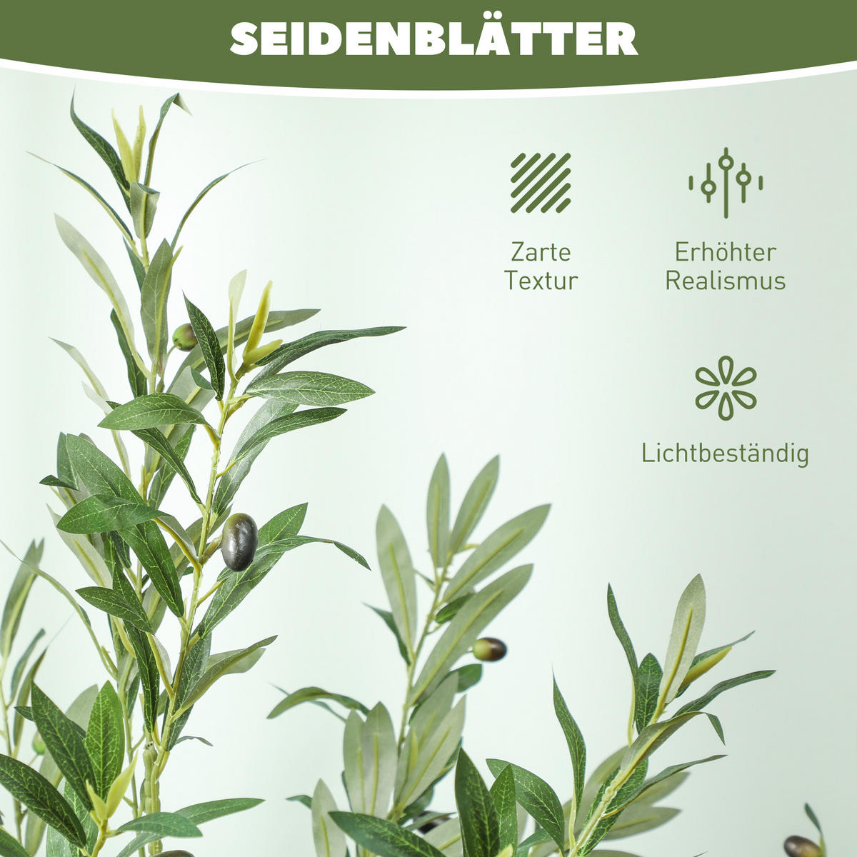 KÜNSTLICHE Pflanzen Grün 15.0/15.0/180.0cm - Grün, Textil (180cm)