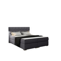 BOXBETT DAMALO, Stoff Sawana 180x200 cm Graphit - Anthrazit, Holz (200/200cm) - Kaiser Möbel