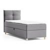 BOXBETT Candy Mini - 100x200 - grau (Soro 90, Chenille) - Beige/Grau, Holz/Holzwerkstoff (100/200cm) - Sofnet
