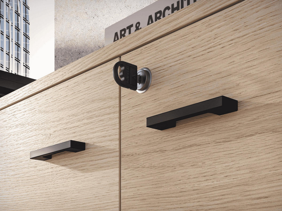 AKTENSCHRANK – 79 cm – Odelis – Schwarz - Schwarz, Holzwerkstoff (79/124/34cm) - hi-markt