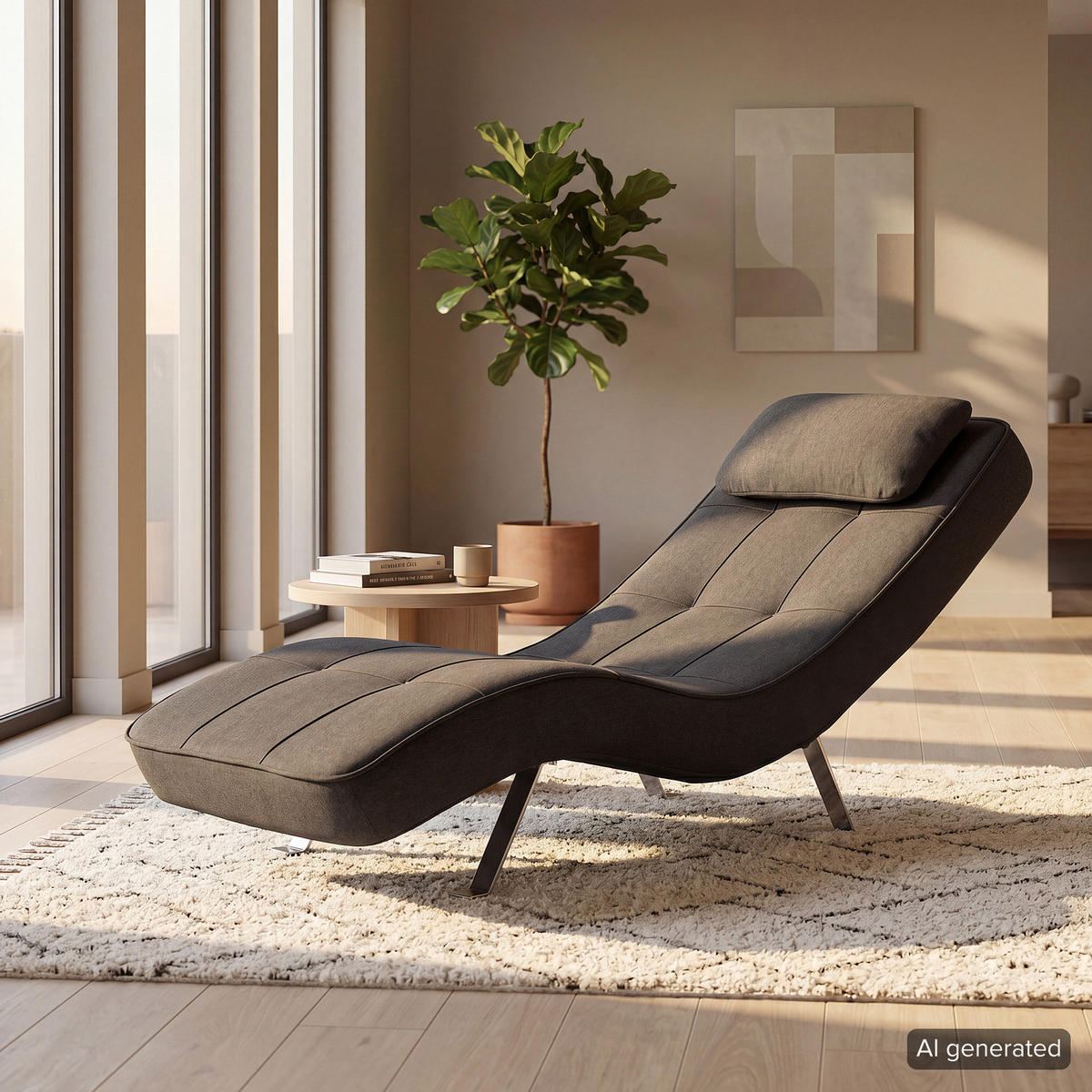 RELAXLIEGE - Chromfarben/Anthrazit, Textil/Metall (70/80/170cm) - home24