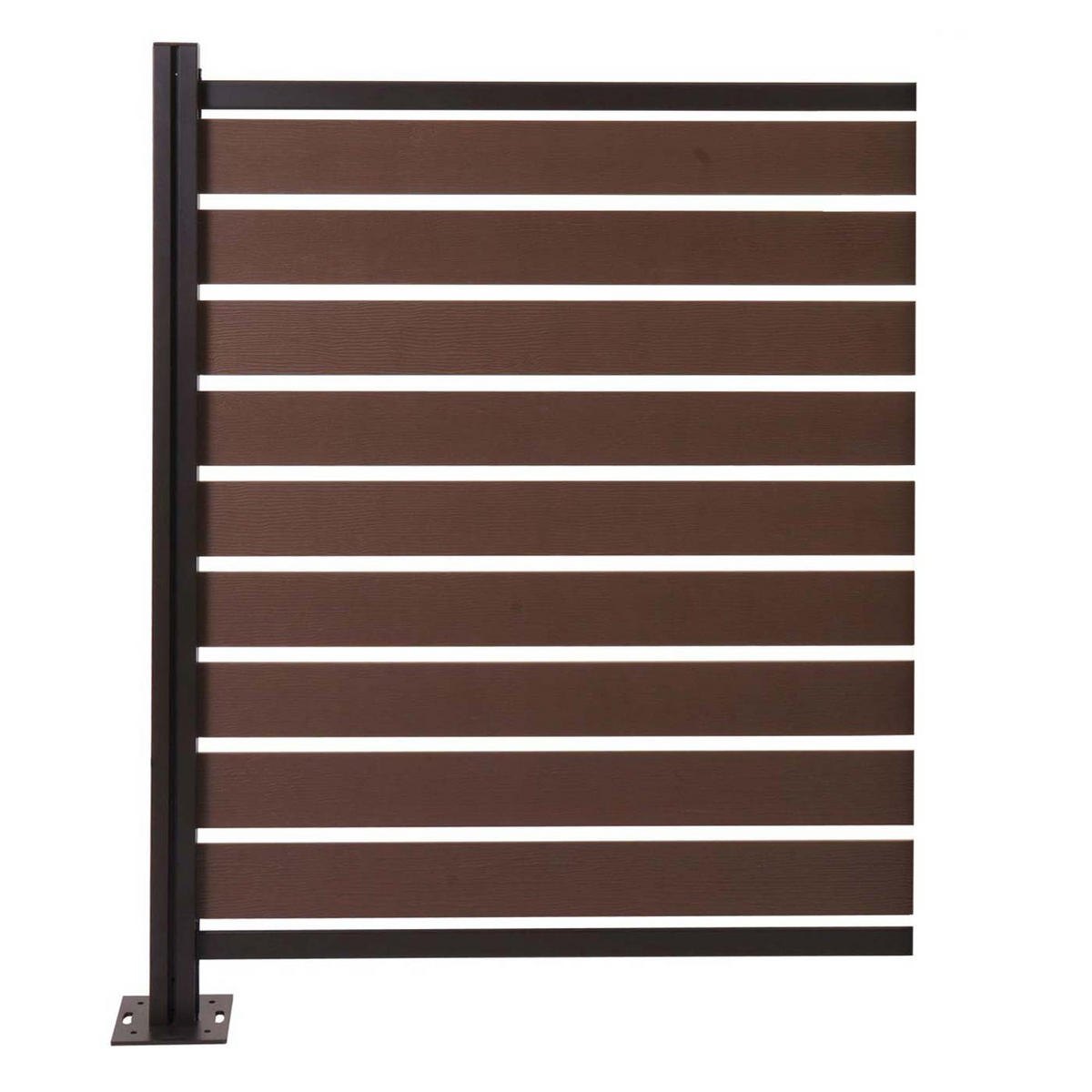 MÜLLTONNEN-ZAUN Alu 130x100x6cm Erweiterung Braun - Braun, Metall (100/130/6cm) - PROREGAL