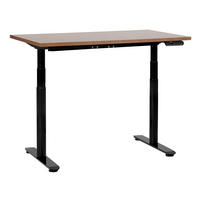 SCHREIBTISCH braunschwarz 120/72 cm elektrisch höhenverstellbar Destin IV - Dunkelbraun/Schwarz, Holz (72/120/67cm) - Beliani