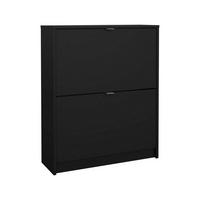 SCHUHSCHRANK Schwarz 24.05/70.3/85.2 cm - Schwarz, Holzwerkstoff (70/85/24cm) - DMORA