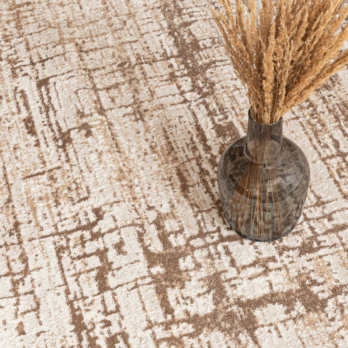 TEPPICH Beige Creme abstrakt - 140 x 200 cm - Beige/Creme, Textil (140/200cm) - Mazovia