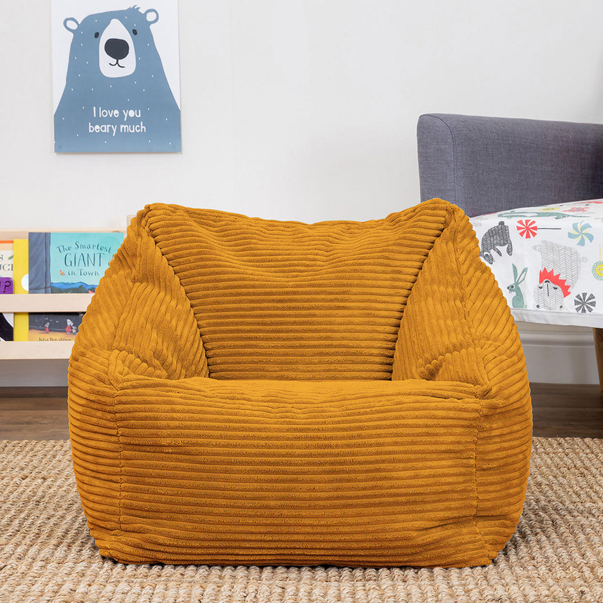 SITZSACK Flauschig für Kinder - Gelb, Textil (55/44/55cm) - icon
