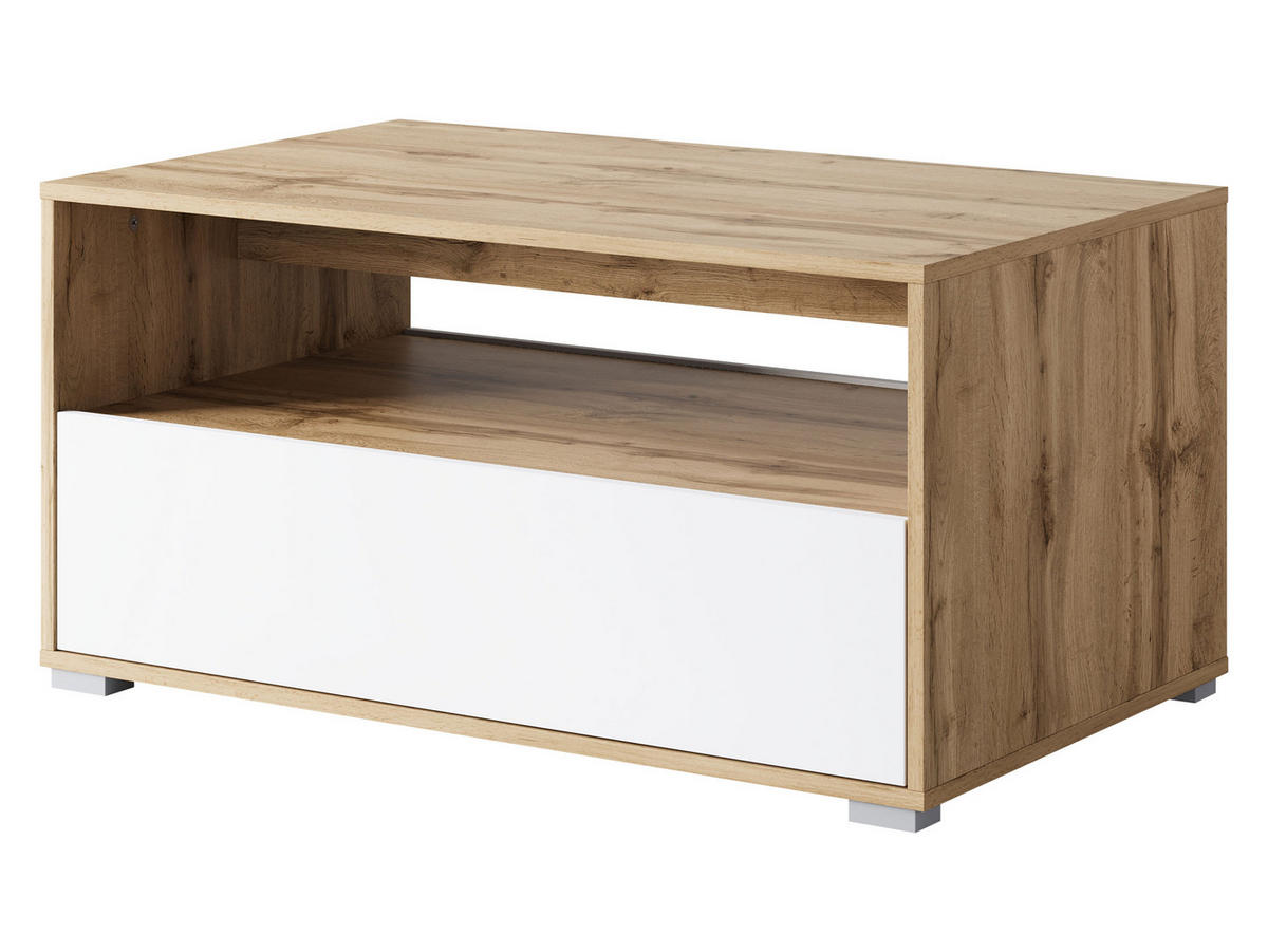 COUCHTISCH Nairobi II S02 - Eiche Wotan/Alufarben, Holzwerkstoff/Kunststoff (55/90/45cm) - MIRJAN24