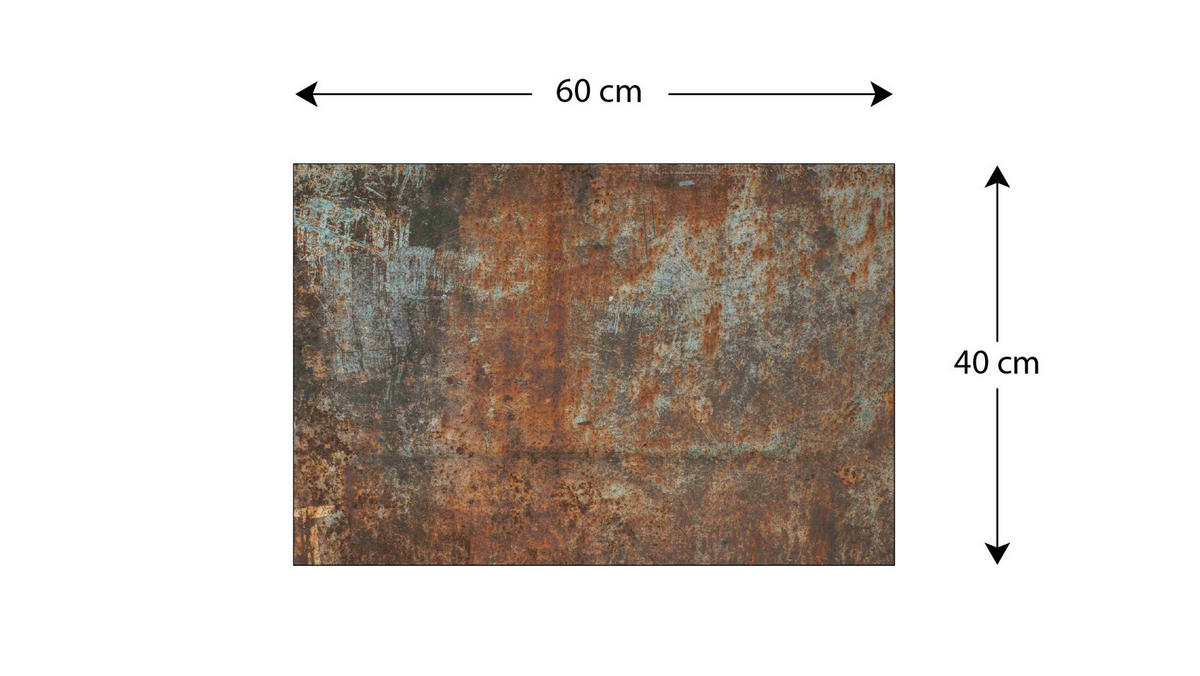 GLASBOARD ROST 60x40cm - Multicolor, Glas (60/40/0.7cm) - ALLboards