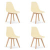 ESSZIMMERSTUHL 4-er Set KITO cremefarbener Sitz - Creme, Kunststoff (46/80/54.5cm) - Valora