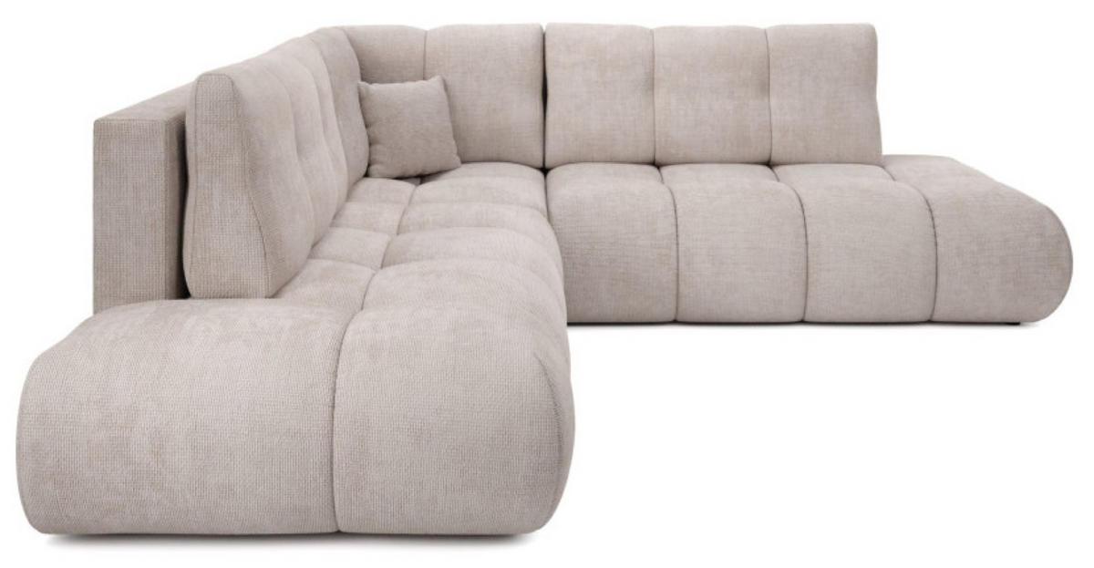 ECKSOFA Hellbeige SOHI Flow 03 Ausziehbar Mit Schlaffunktion - Beige, Textil (266.5/266.5cm) - Sepro Meble