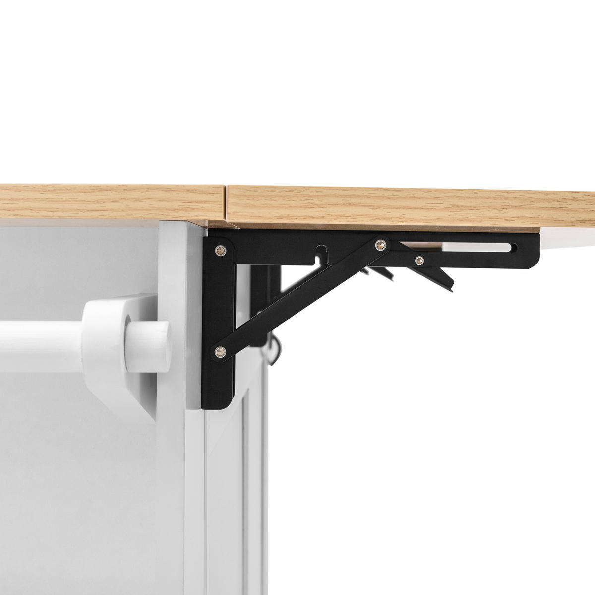 KÜCHENINSEL 120/40-70/92 cm aus MDF mit ausklappbarer Arbeitsplatte Weiß/Natur - Weiß, Holzwerkstoff (120/92/70cm) - Modenvie