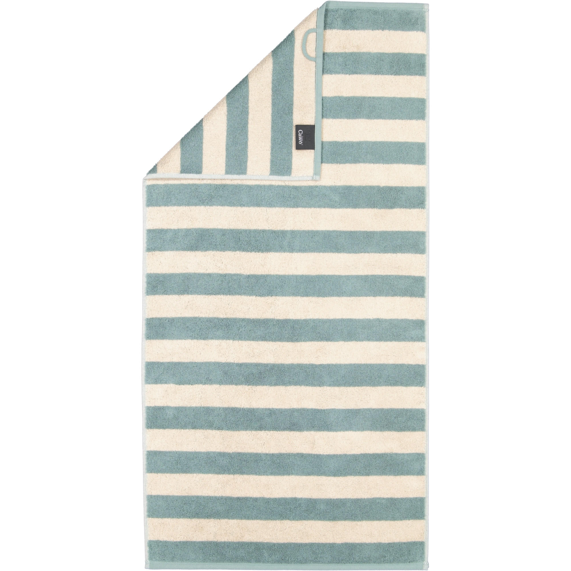 HANDTUCH LINES BLOCKSTREIFEN 6256 FJORD - 43 - Pastellgrün, Textil (50/100cm) - Cawoe