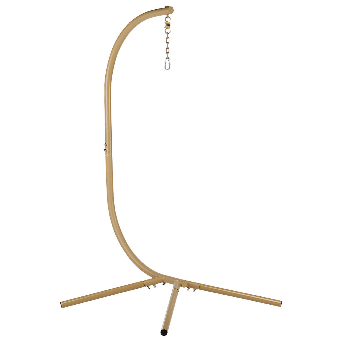 HÄNGESESSEL mit Gestell Flechtseil beige 100/108 cm Adria - Beige, Textil (108/190/100cm) - Beliani