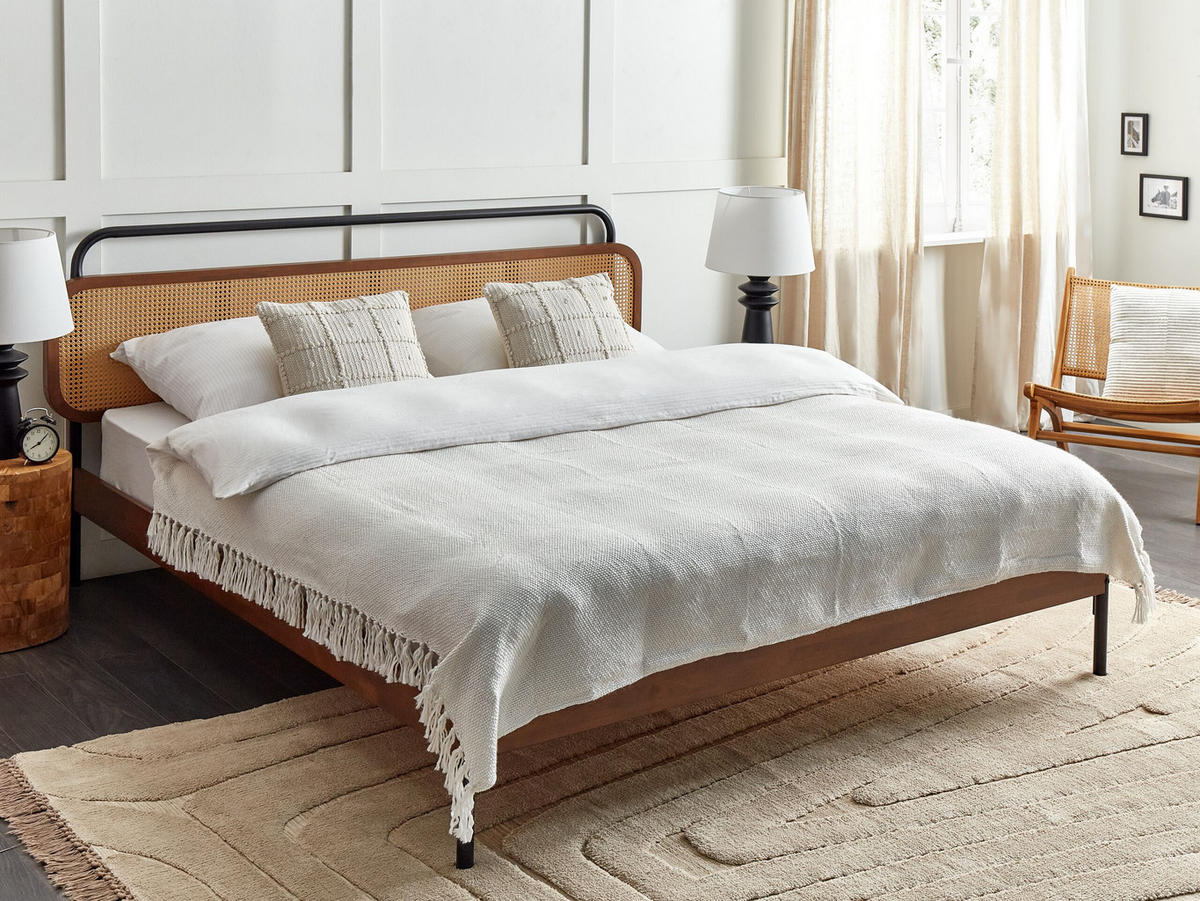 DECKE Weiß 150/200 cm Chaohani - Weiß, Keramik (150/200cm) - Beliani