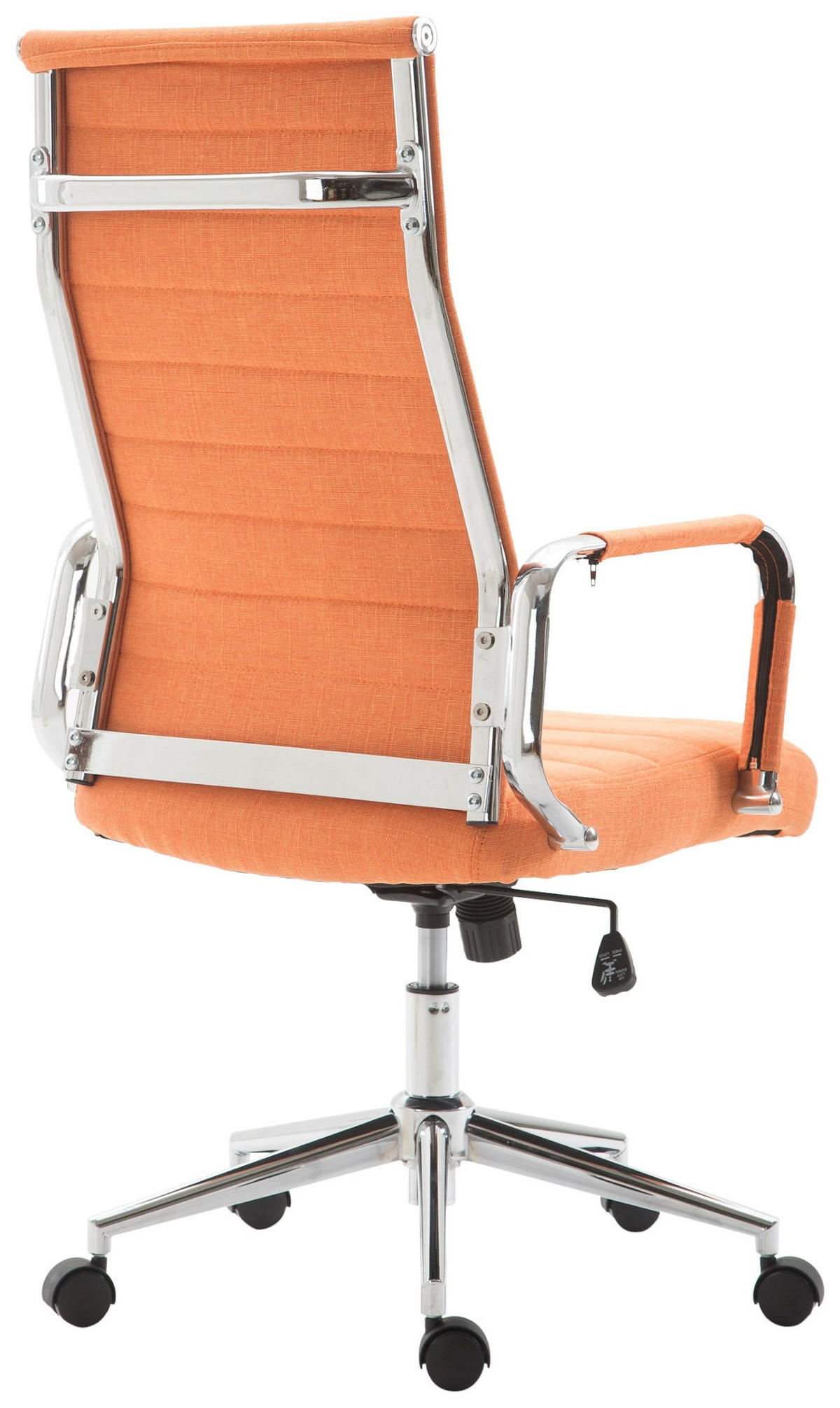 DREHSTUHL Stoff orange - Chromfarben/Orange, Textil/Metall (58/105/66cm) - CLP