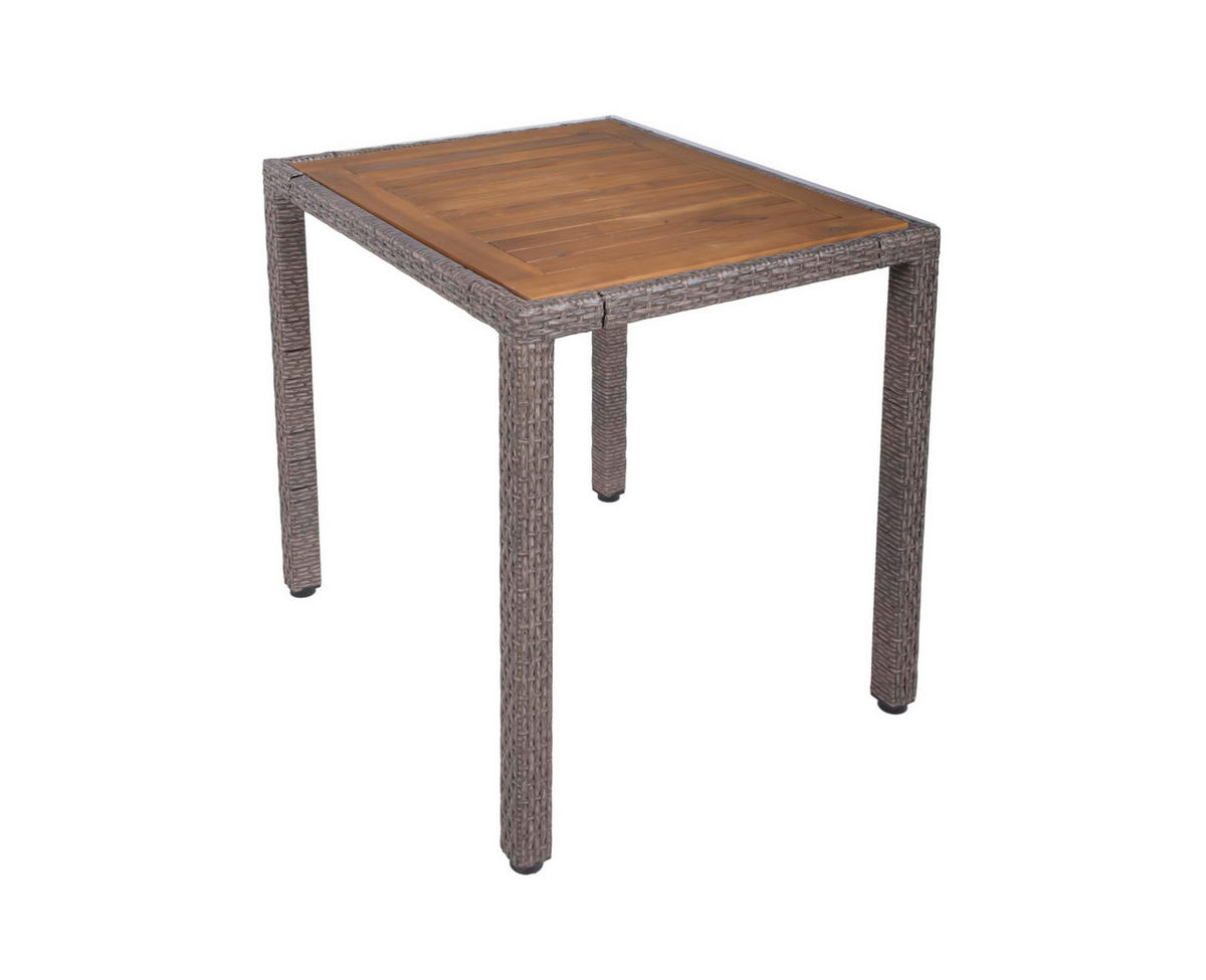 BALKONMÖBEL-SET Trine 3-teilig Braun Balkon-Set - Braun, Holz - DELUKE