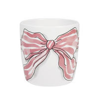 CAPPUCCINO-BECHER Pink Bow in Rosa - 500 ml - Multicolor, Keramik (0.5L) - Blond Amsterdam