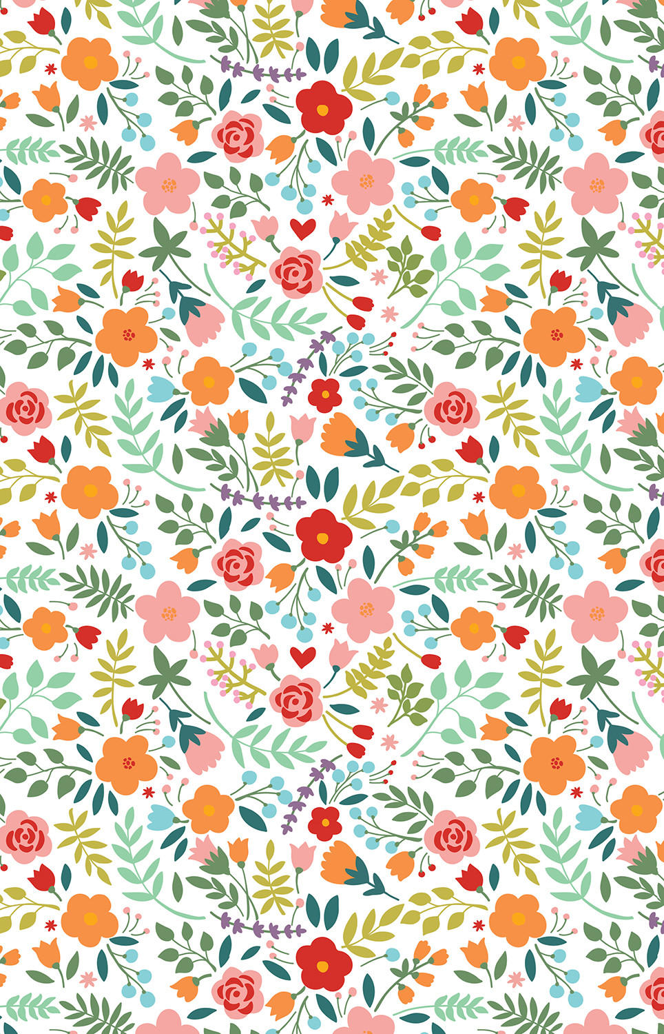 ROLLO LICHTDURCHLÄSSIG 90x140 cm Gemalte Blumen - Grün, Textil (90/140cm) - TULUP