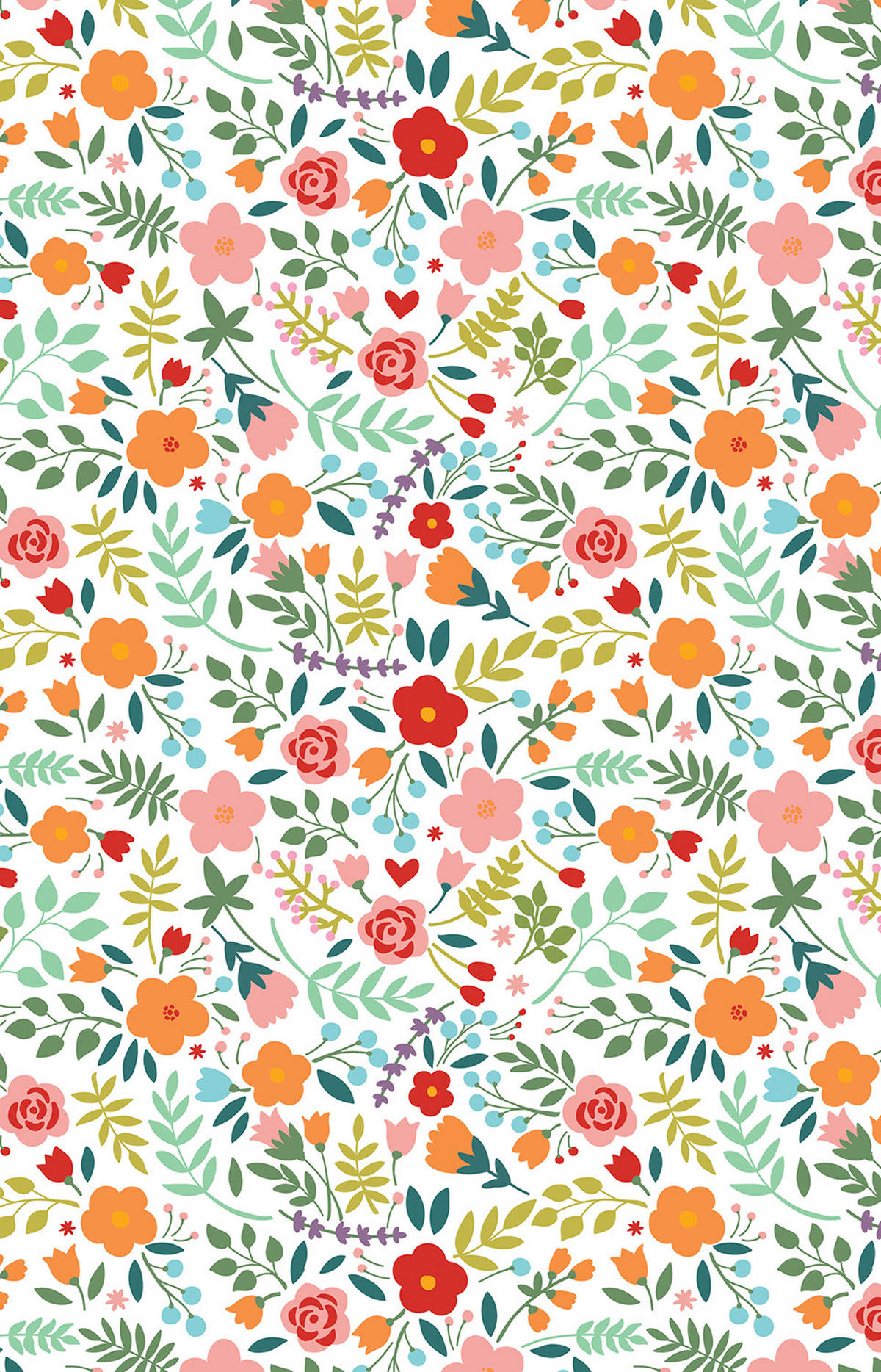 VERDUNKELUNGSROLLO 90x140 cm Gemalte Blumen - Grün, Textil (90/140cm) - TULUP