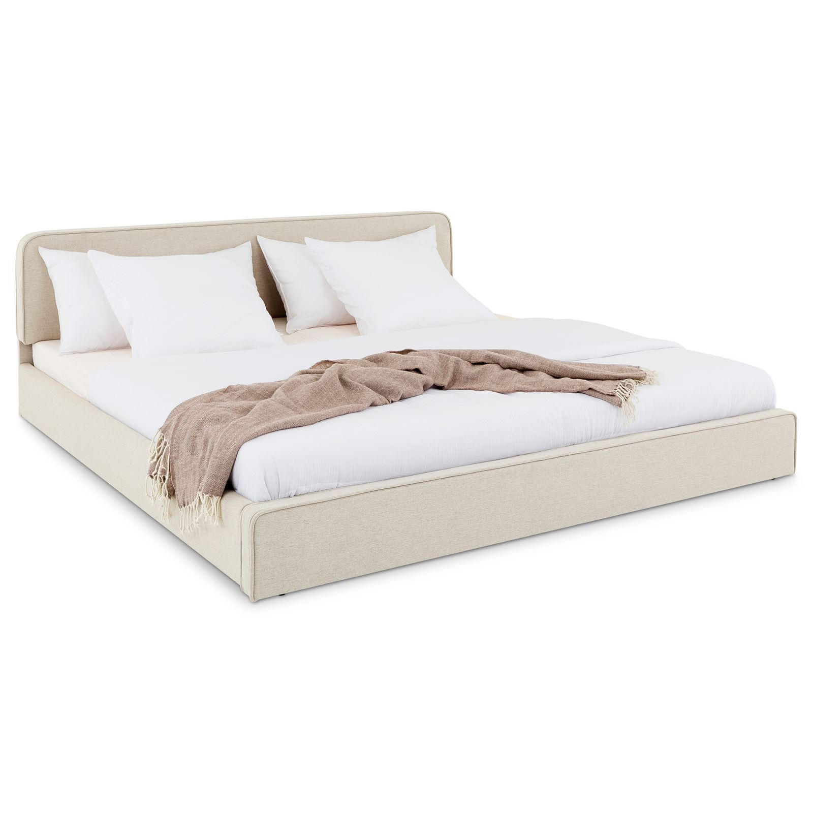 POLSTERBETT LATINI 160x200 cm cremeweiß - Creme, Textil (160/200cm) - IDIMEX