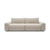 BETTSOFA RUOTA Creme Chenille-Stoff mit Schlaffunktion - Creme, Textil (105/87/257cm) - MASSENO