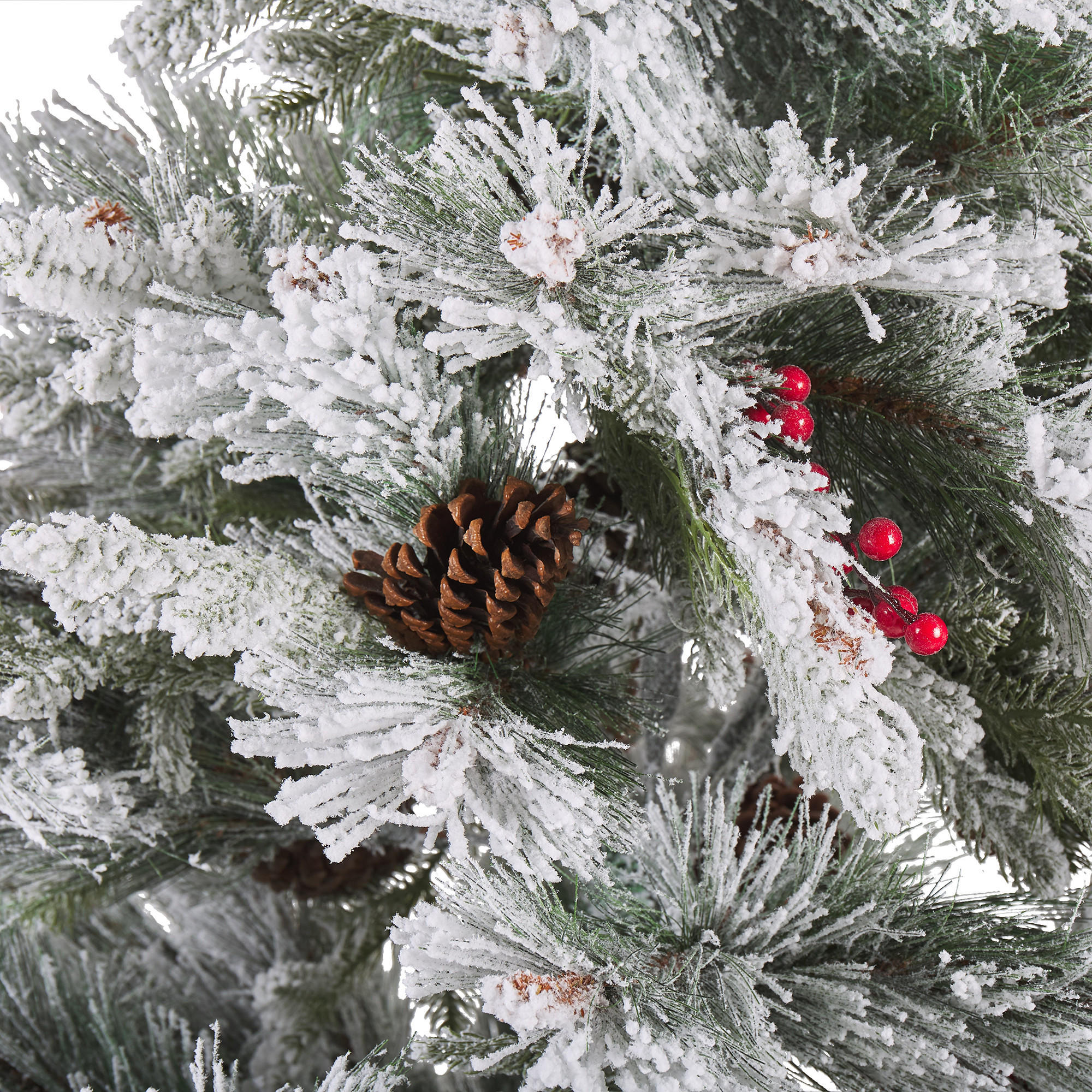 WEIHNACHTSBAUM 180 cm Weiß Masala - Weiß, Kunststoff (180cm) - Beliani