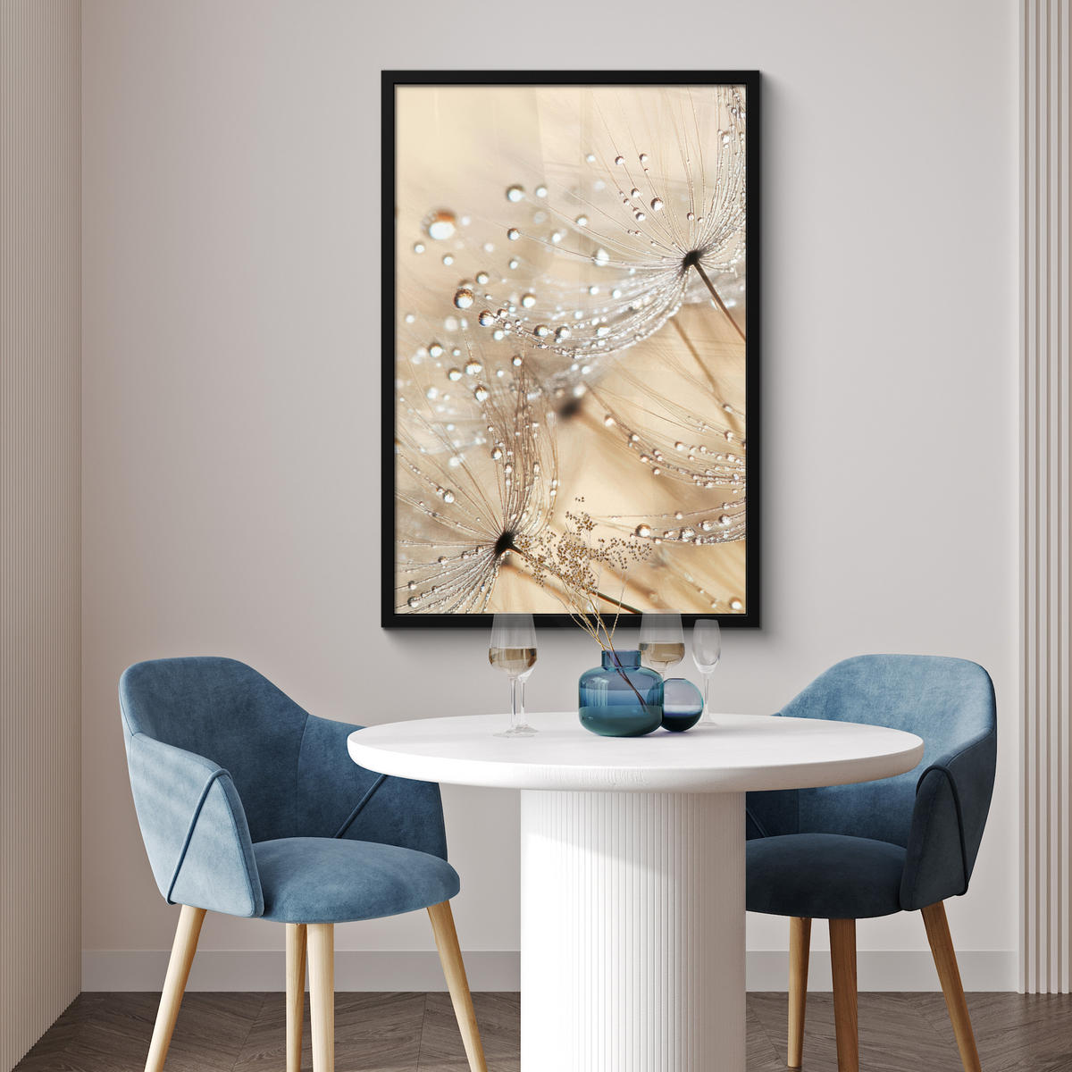 ZARÁMOVANÝ PLAGÁT Púpava - Abstraktné - Príroda - Béžová 60x90 cm - hnedá, papier (60/90cm) - MuchoWow
