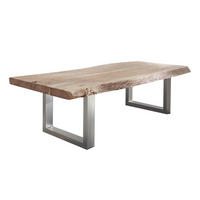 COUCHTISCH Akazie 160x70x45 Natural Stone lackiert FREEFORM #121 - Beige, Holz (160/70/45cm) - Massivmoebel24