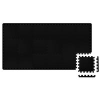 BODENSCHUTZMATTE 30x30x1 cm, Schwarz, 54er Set - Schwarz, Kunststoff (30/30cm) - eyepower