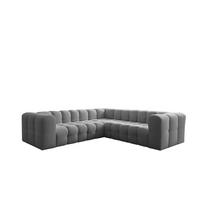 ECKSOFA Solvie Xs In Tiffani - Grau, Holzwerkstoff/Textil (270/270cm) - Fun Möbel