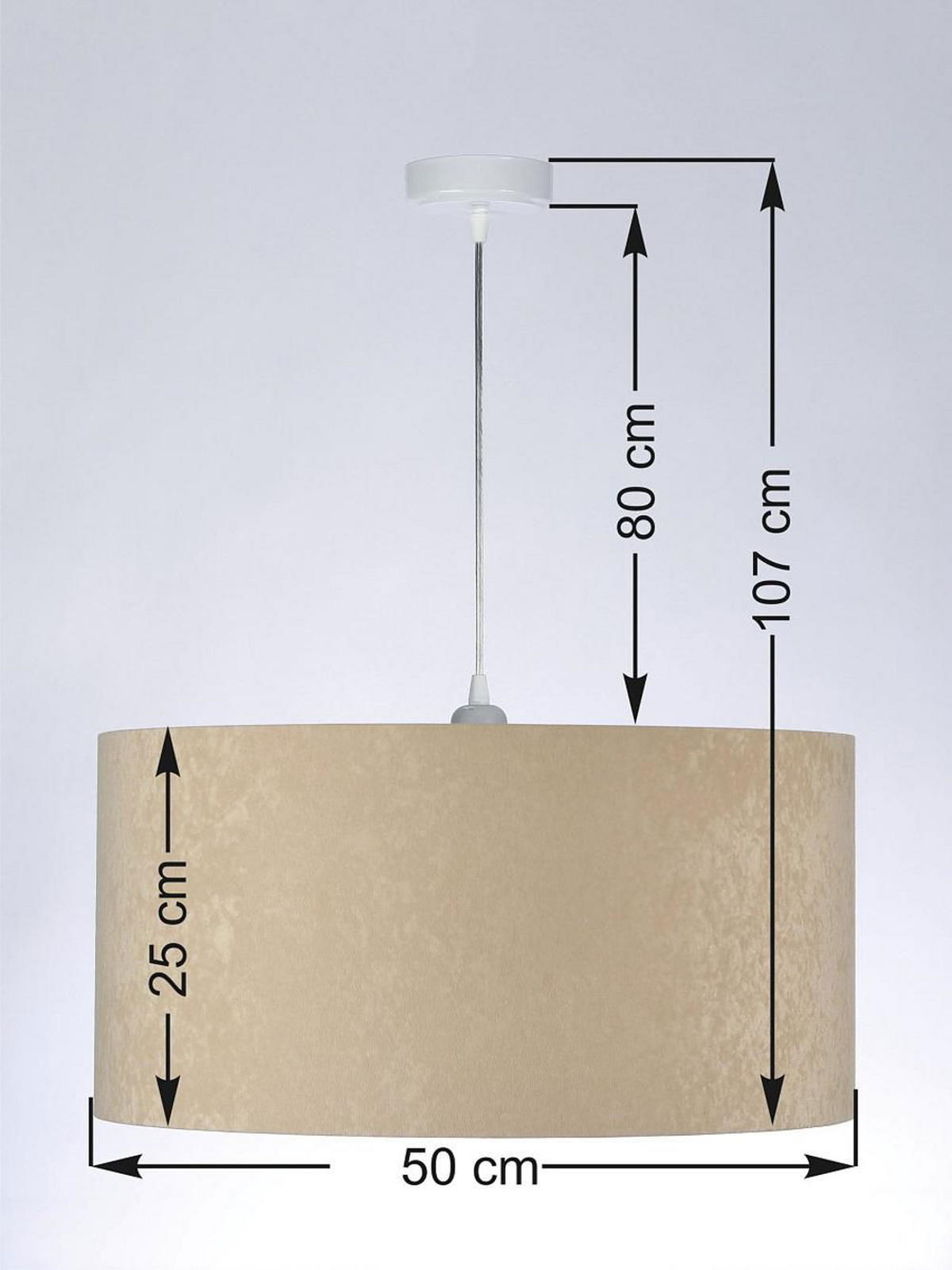 HÄNGELEUCHTE Weiß 50/25 cm - Beige/Weiß, Kunststoff (50/0.8/25cm) - ONZENO