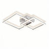 LED DECKENLEUCHTE Aelwynne 34.5/34.5/6.7 cm - Silberfarben, Kunststoff (34.5/34.5/6.7cm) - ZMH