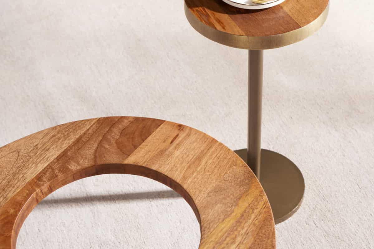 COUCHTISCH GATSBY Mango oval Braun|Natur 110cm - Braun, Holz/Metall (53/110/41cm) - riess-ambiente