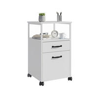 ROLLCONTAINER - Weiß, Holzwerkstoff/Kunststoff (42/66.5/44cm) - Relaxdays