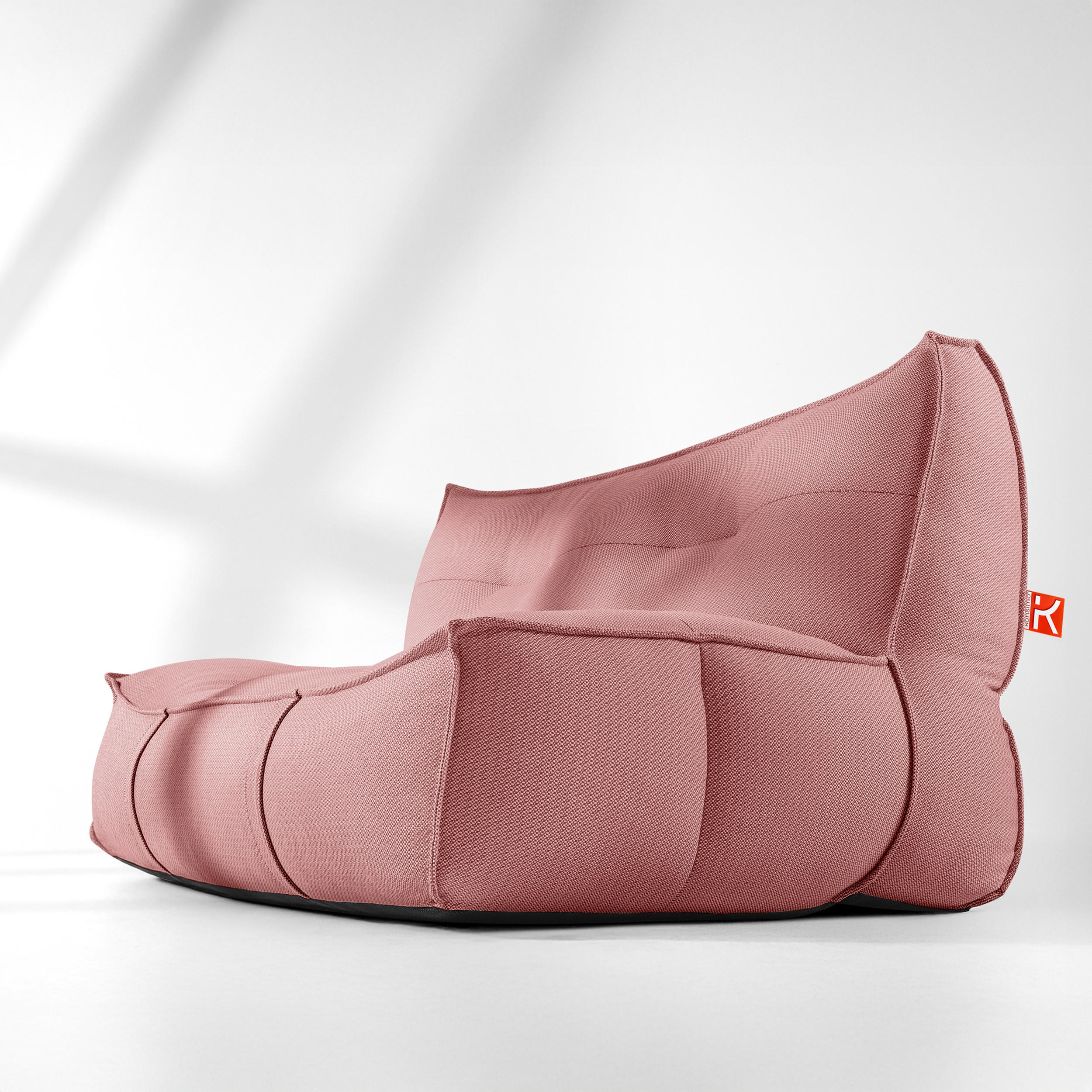 GARTENSOFA LOVIA Lounge, Rot/Weiß - Rot, Textil (177/82/106cm) - KONSIMO®