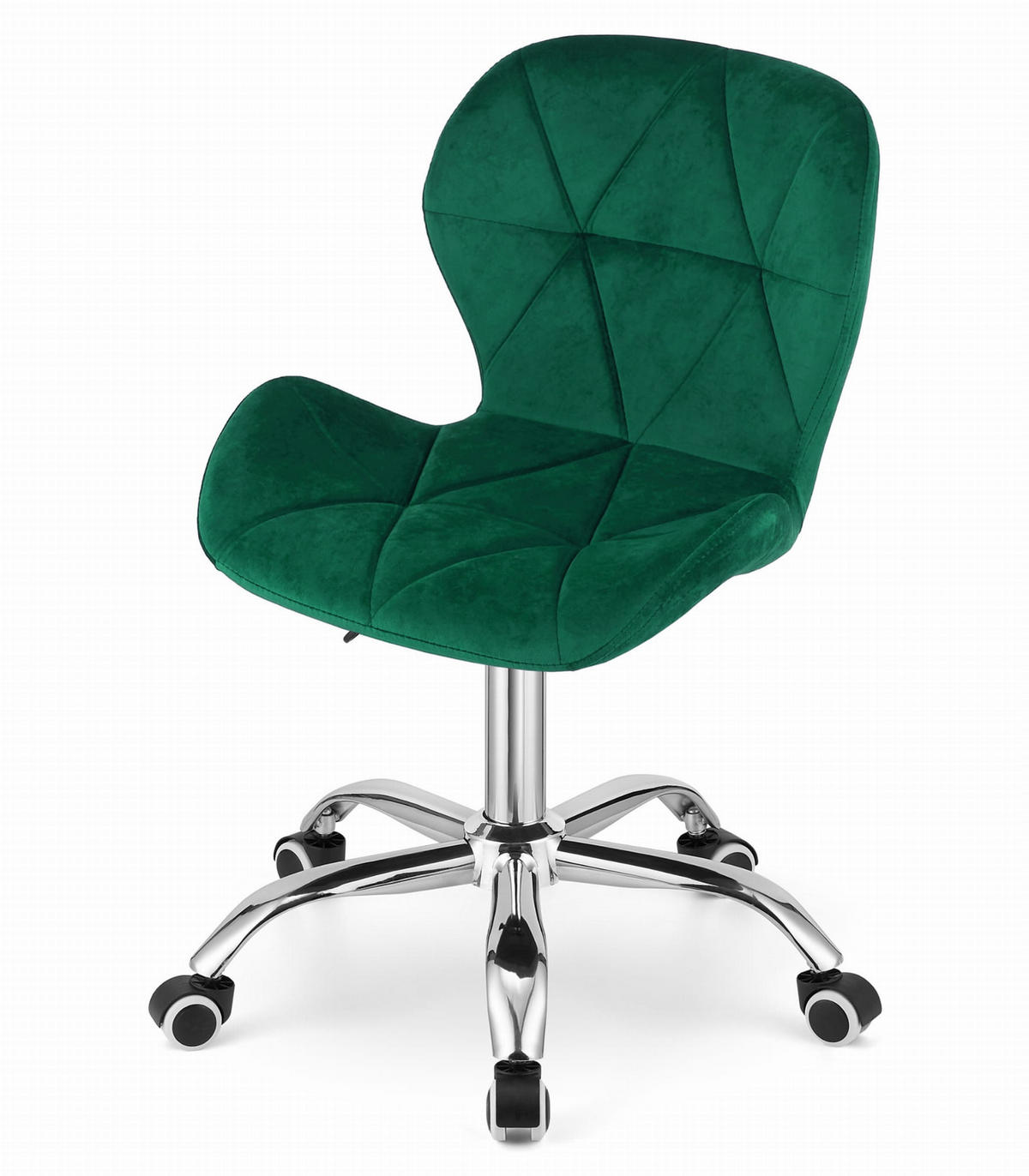 DREHSTUHL AVOLA Samt – grün - Dunkelgrün, Metall (53/86/55cm)