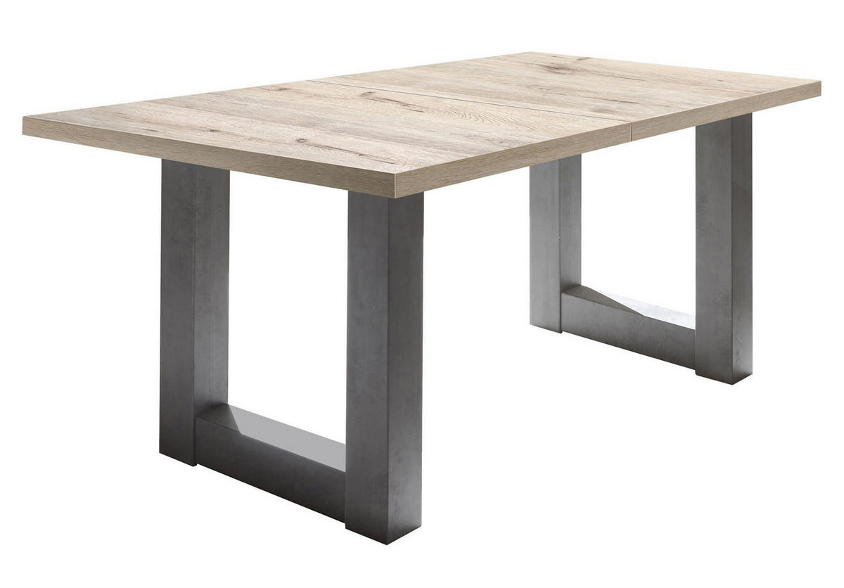 ESSTISCH ausziehbar Eila 3 140 x 90 x 75 Esszimmertisch Graphit/Sandeiche - Naturfarben, Holz (140/90/75cm) - 58aufmkessel