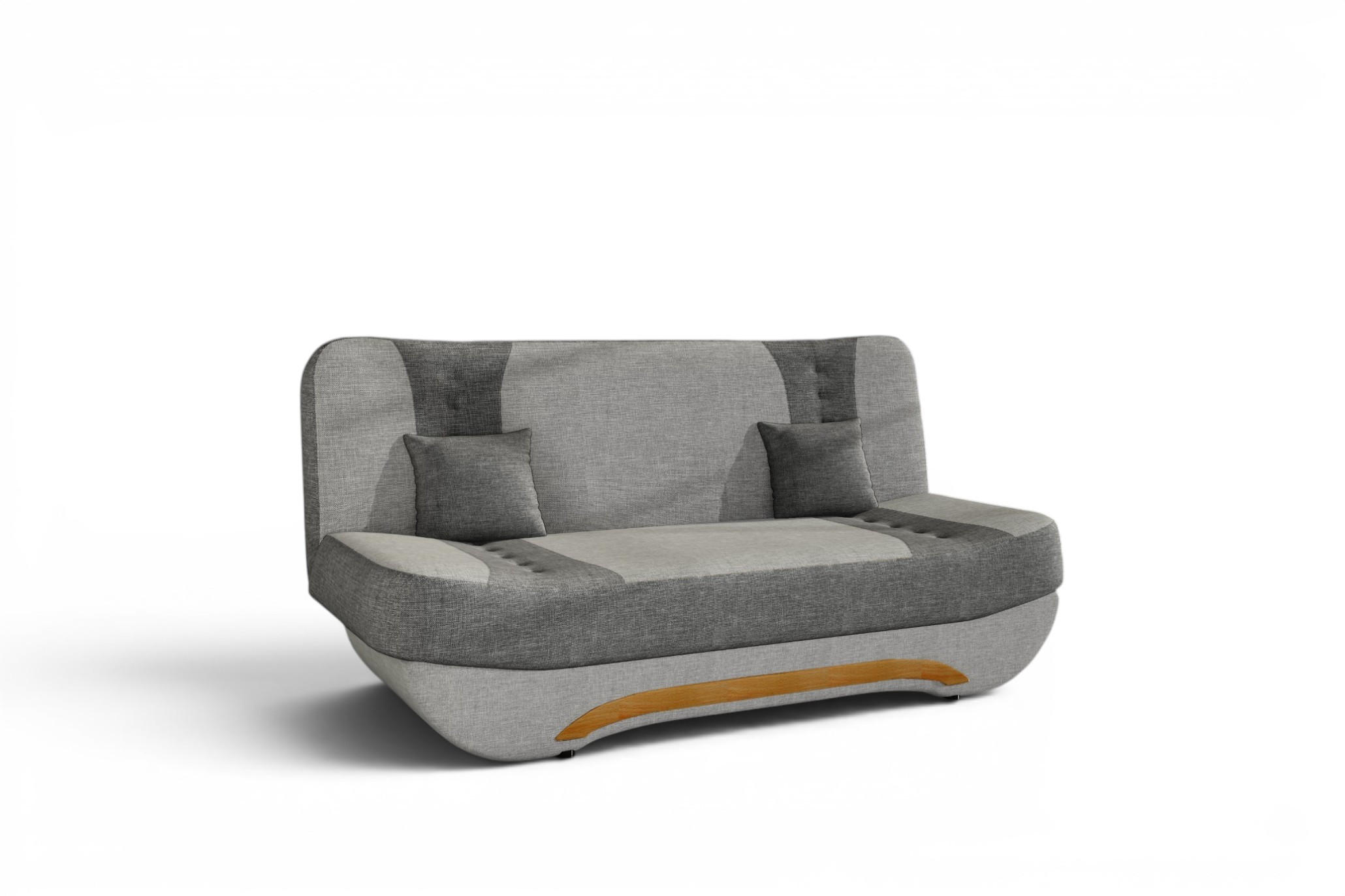 SCHLAFSOFA Kandy - Hellgrau, Holzwerkstoff/Textil (189/88/90cm) - Fun Möbel