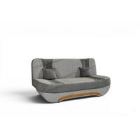 SCHLAFSOFA Kandy - Hellgrau, Holzwerkstoff/Textil (189/88/90cm) - Fun Möbel