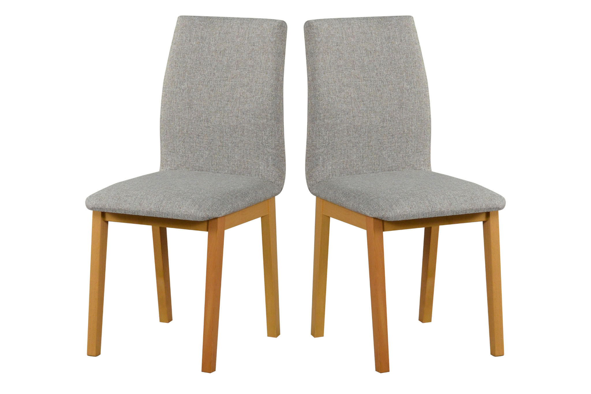 STUHL 2er LUNA 1 grandson - Beige, Holz (43/94/40cm) - Leaf Design