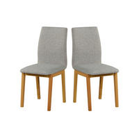 STUHL 2er LUNA 1 grandson - Beige, Holz (43/94/40cm) - Leaf Design
